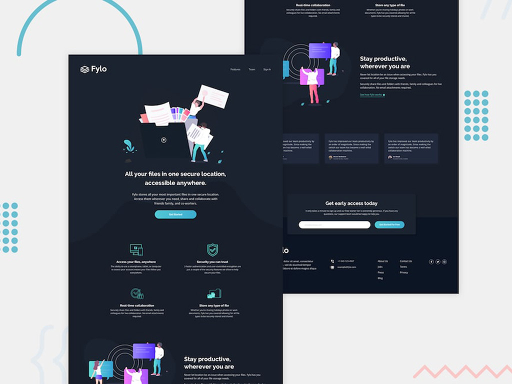 Fylo — PSD to HTML / CSS Landing Page