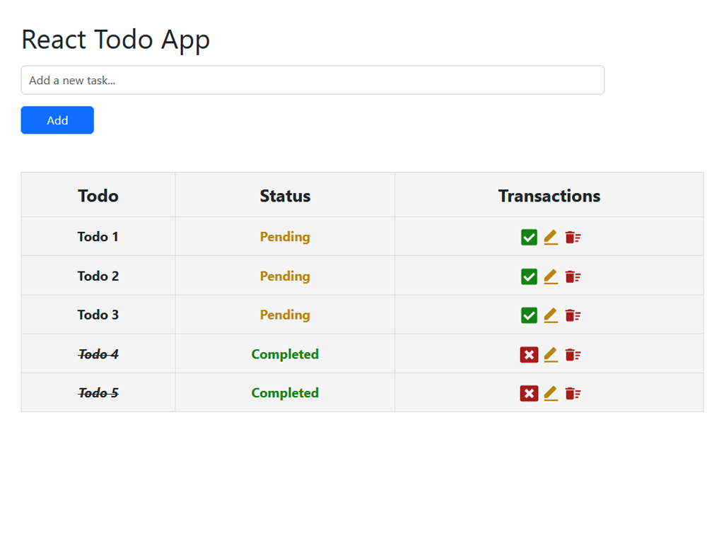 React Todo App